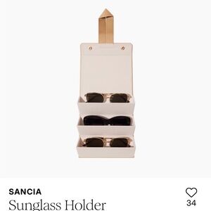 Cream and Gold Sunglass Organizer